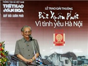 Bóng đá anh, ngoại hạng anh, lịch thi đấu euro 2012, Chiều nay, trao giải "Bùi Xuân Phái - Vì tình yêu Hà Nội"